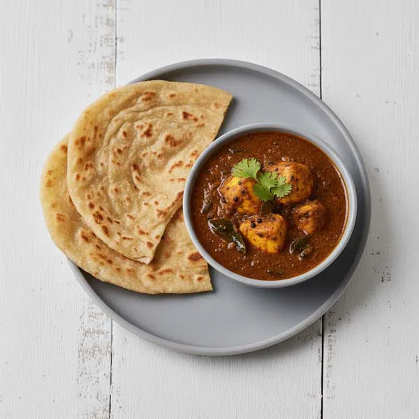 Malabar Pepper Fish Masala With Parotta